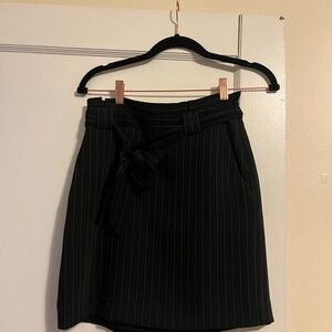 Express Black Pinstripe Pencil Skirt